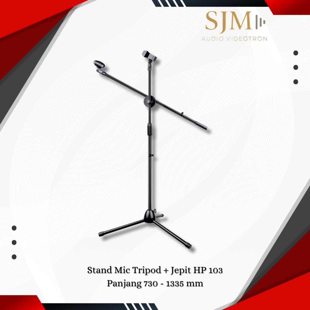 STAND MIC TRIPOD + JEPIT HP 201