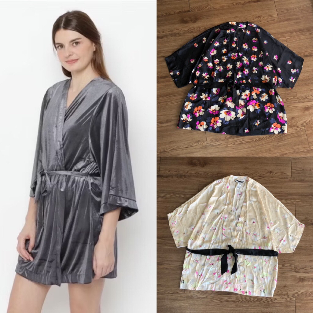KIMONO H&M SATIN MOTIF