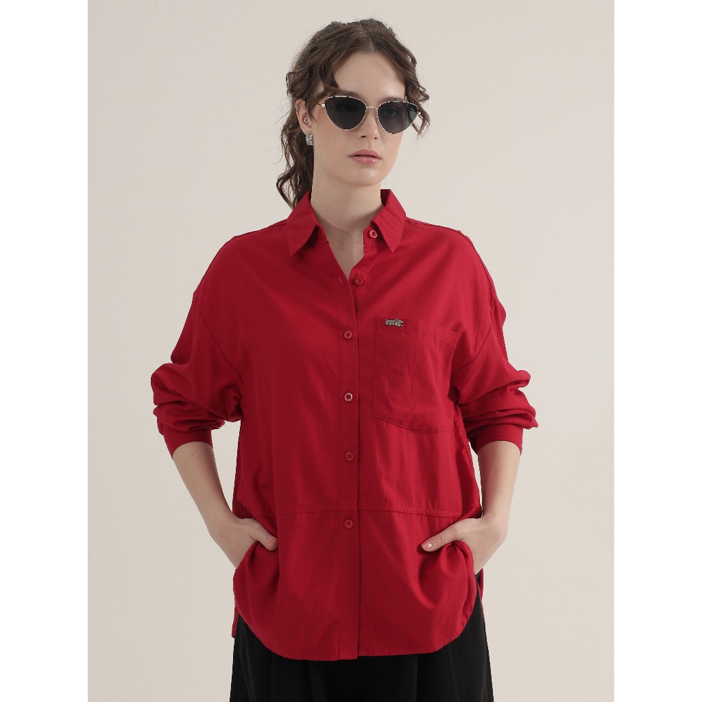 EXIT Zelia Blouse |Kemeja Wanita - Atasan Lengan Panjang