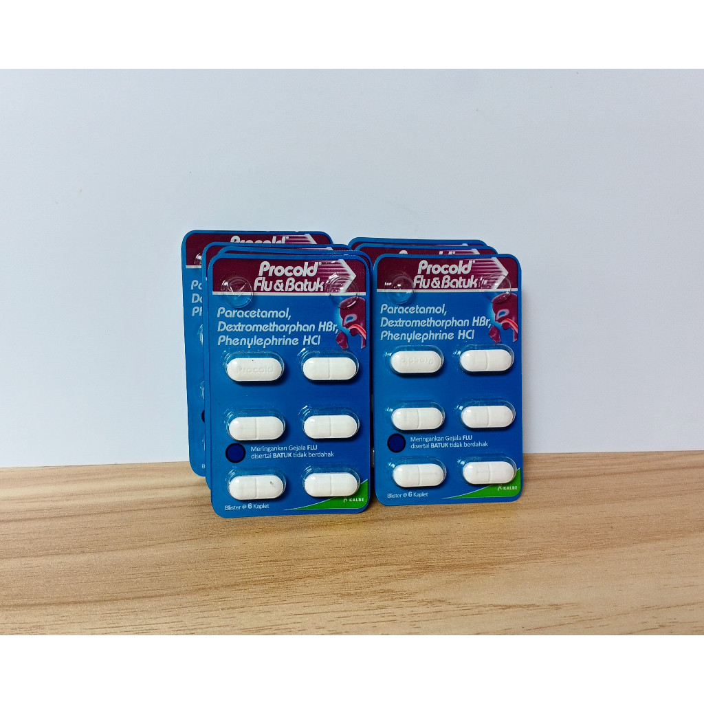 Obat Meredakan Flu Hidung Tersumbat dan Batuk Berdahak Procold Flu dan Batuk 6 kaplet