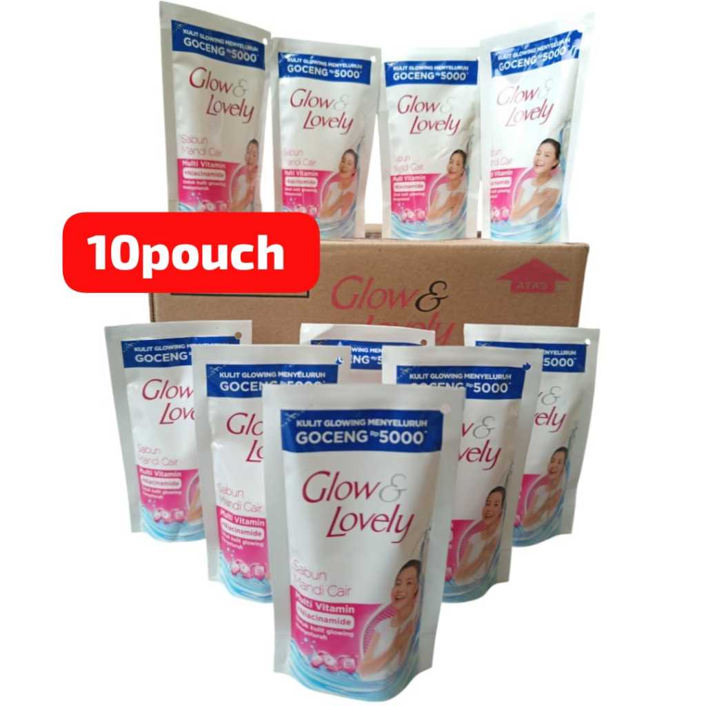 GLOW & LOVELY 85 ml Sabun Mandi Cair Perawatan Kulit 10 Pcs Soap Perawatan Memutihkan Vitamin