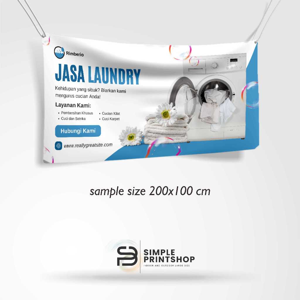 Spanduk Banner Jasa Laundry Free Custom Design