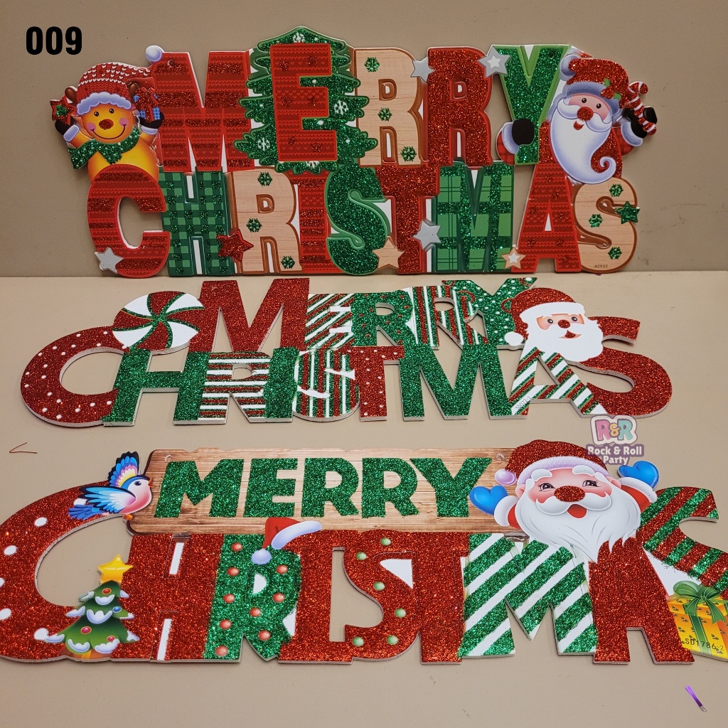 1 PCS Hiasan dinding gantung pintu natal christmas ornamen dekorasi gabus 027/028/029/030/008