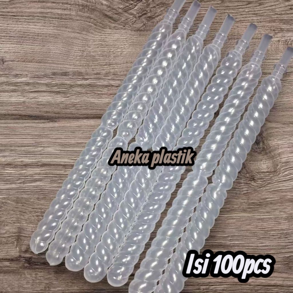 plastik es model ulir isi 100pcs plastik es ulir