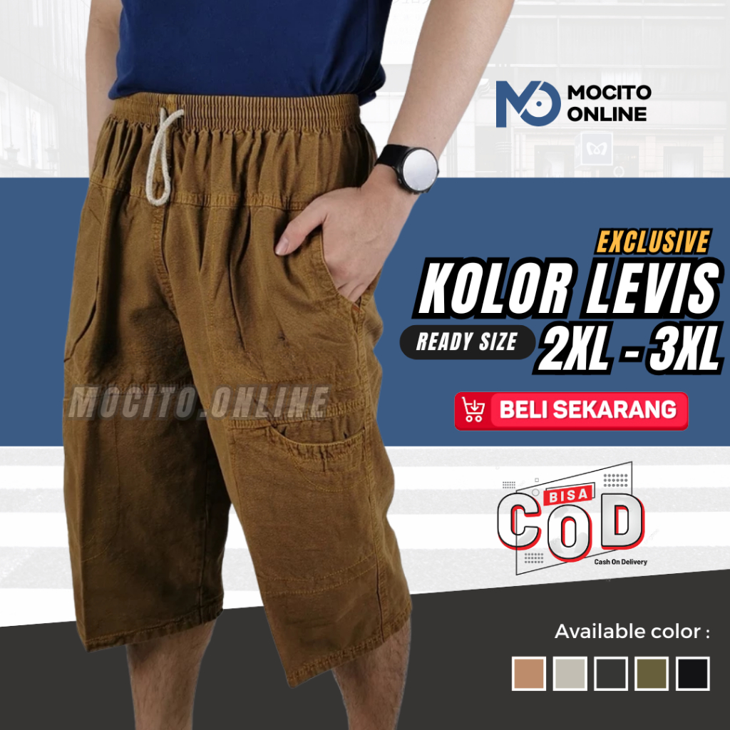 Celana Pendek JUMBO Celana Pria Cargo Denim BIG SIZE JUMBO