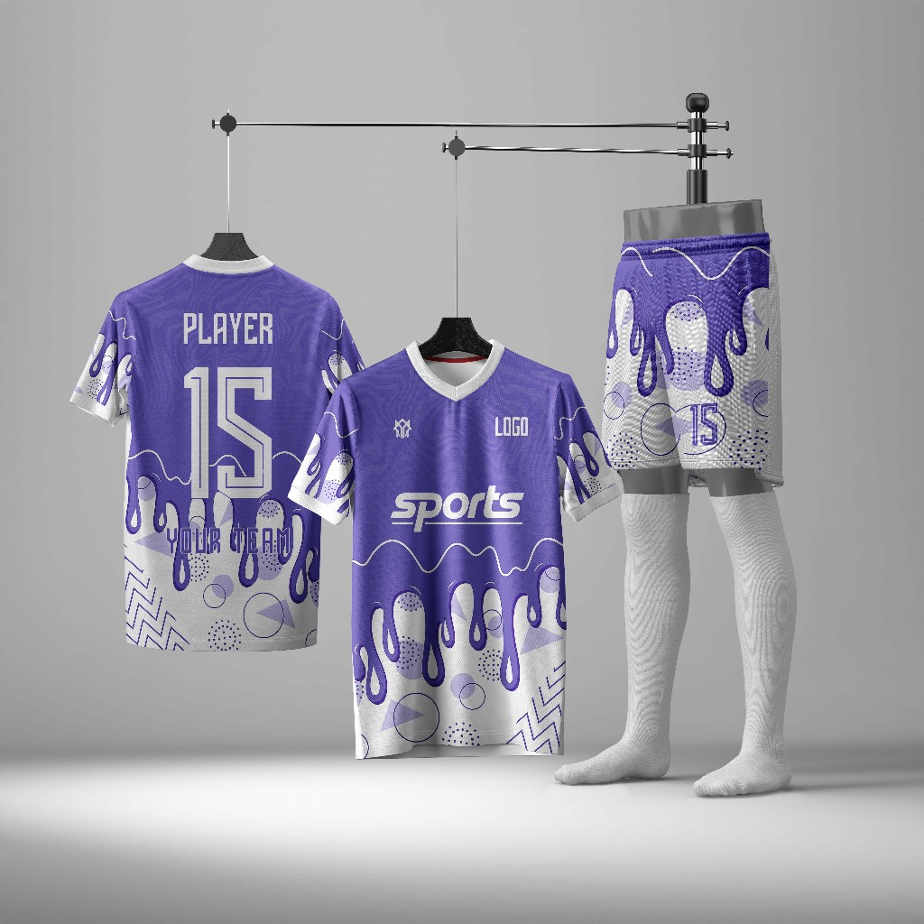 JERSEY FUTSAL SLIME UNGU PREMIUM FULL PRINTING