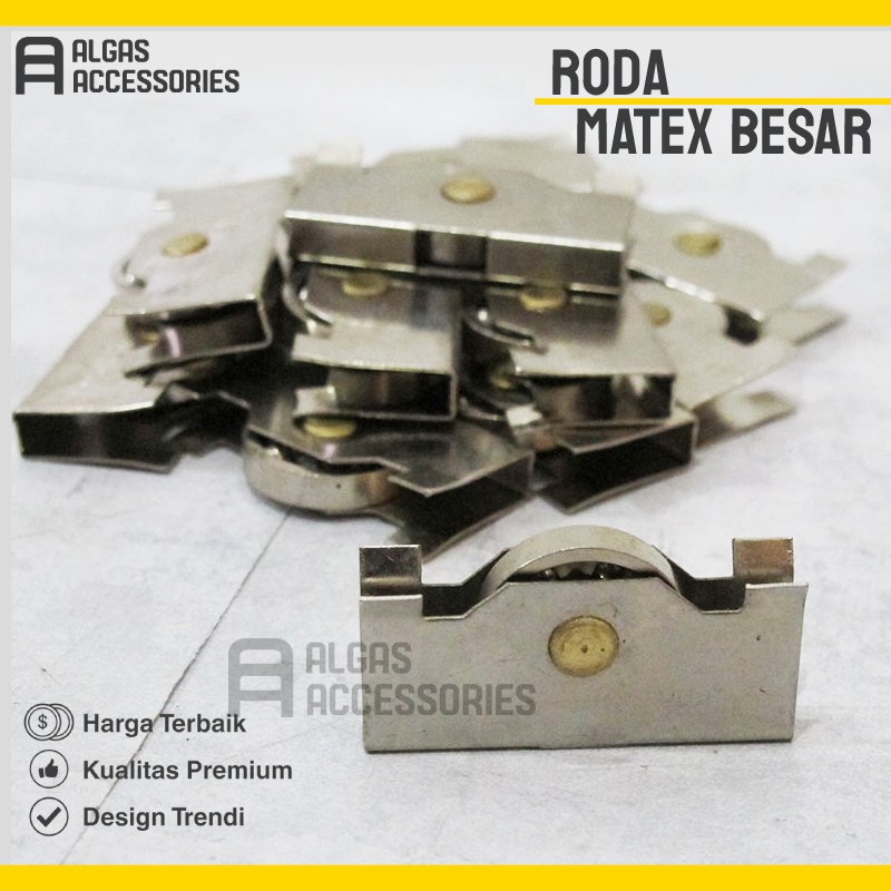 Roda Matex Besar / Roda Pintu Etalase Kaca Sliding / Rel Sliding Etalase / Showcase Roller