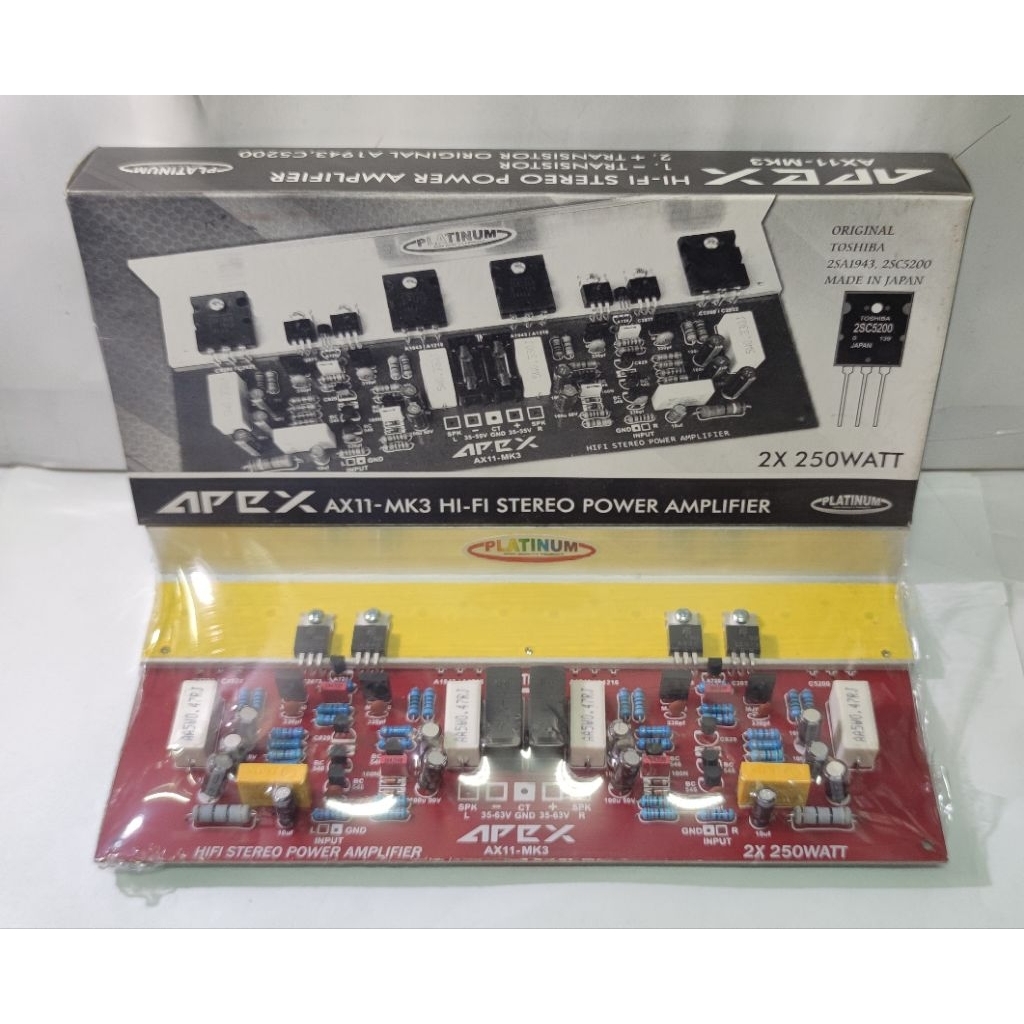 PLATINUM KIT POWER AMPLIFIER APEX AX11 MK3- TR STEREO 500WATT