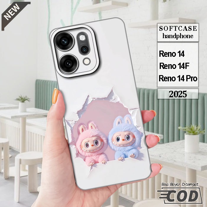 Case OPPO RENO 14  _OPPO RENO 14F  _OPPO RENO 14 PRO  _Casing silikon hitam bening Elastis keren