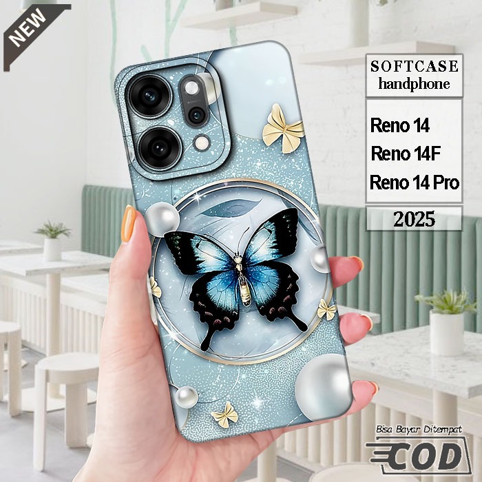 Case OPPO RENO 14  _OPPO RENO 14F  _OPPO RENO 14 PRO  _Casing silikon hitam bening Elastis keren