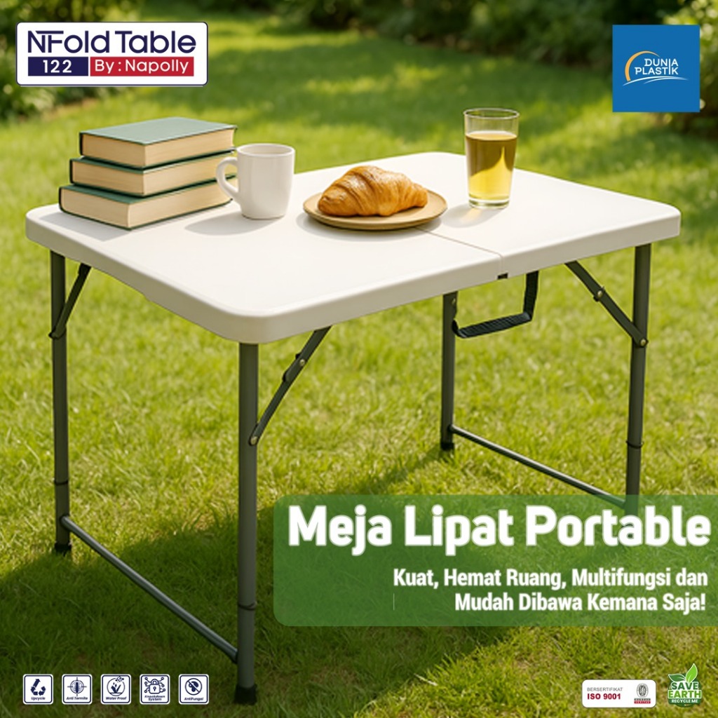 Meja Kursi Lipat Portable plastik Meja Kusi Lipat Outdoor Serbaguna besar Kursi Meja Makan Jualan
