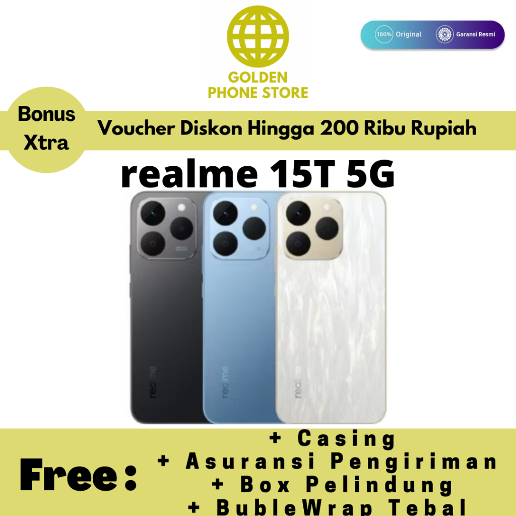 realme 15T 5G 8GB/128GB - Original & Garansi Resmi realme Indonesia