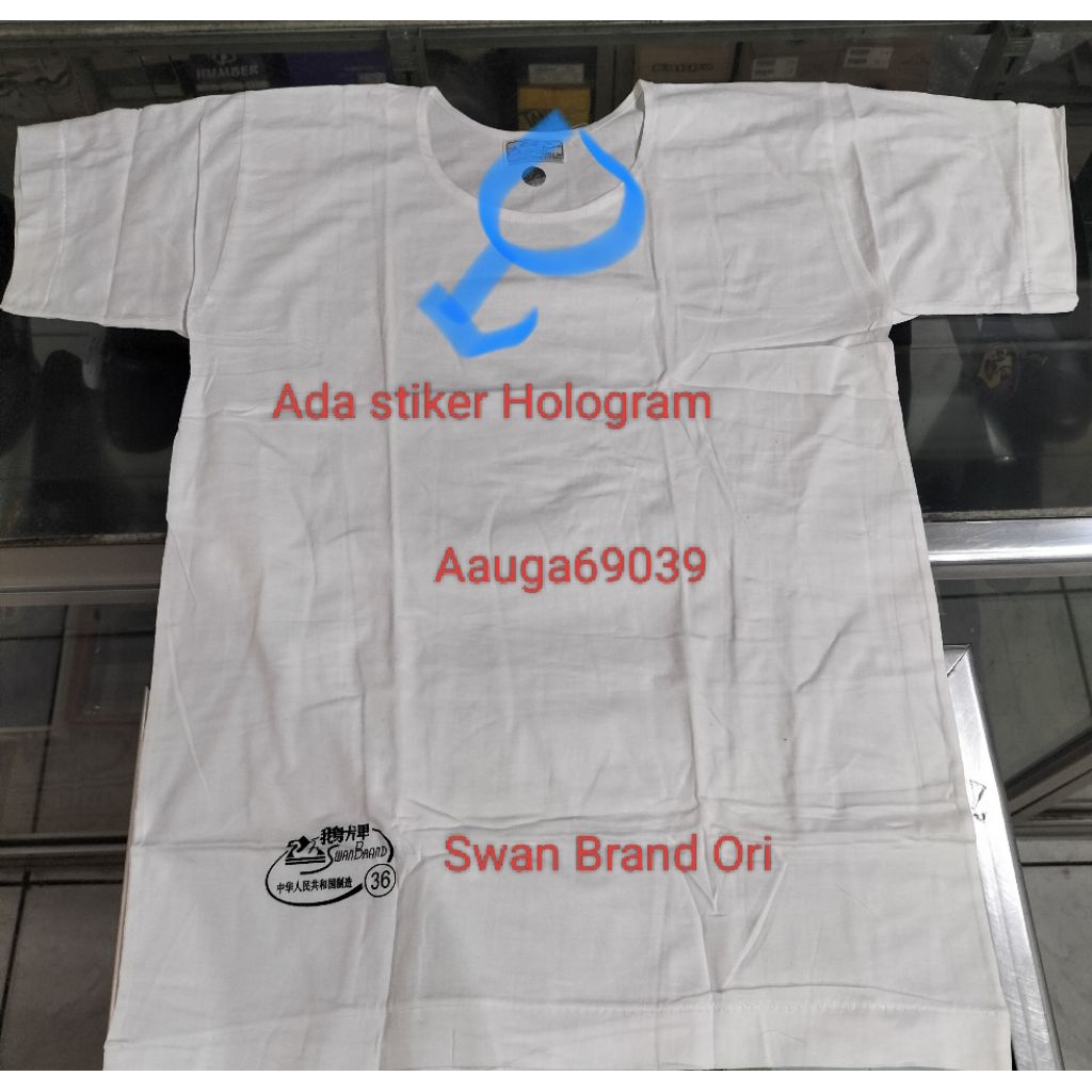 Kaos Oblong (ada lengan) Swan Brand Original katun sz 34-48