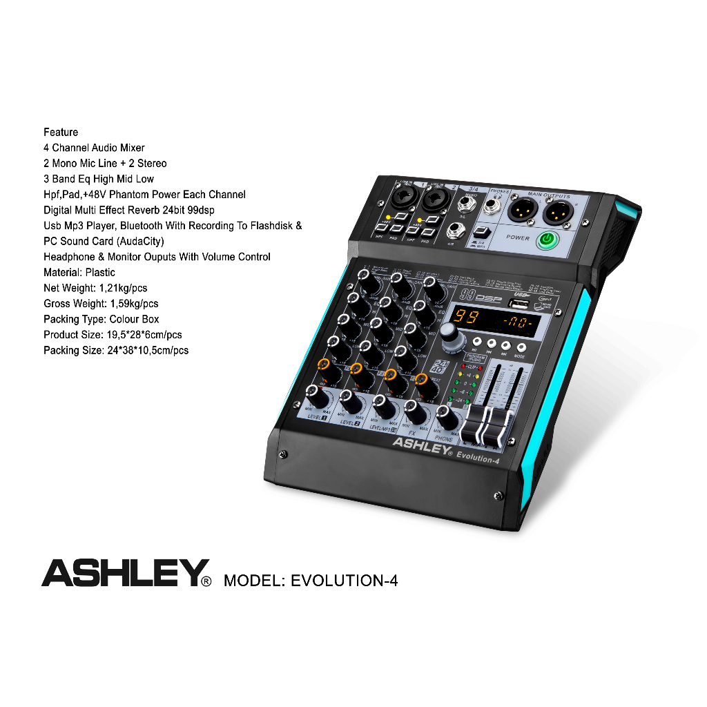 mixer ashley evolution4 evolution 4 original garansi resmi ashley