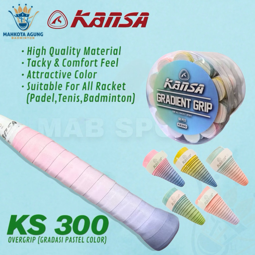 GRIP KARET KANSA RAKET BADMINTON TENIS PADEL PICKLEBALL ORIGINAL BAGUS KESAT WARNA SOFT PINK PURPLE 