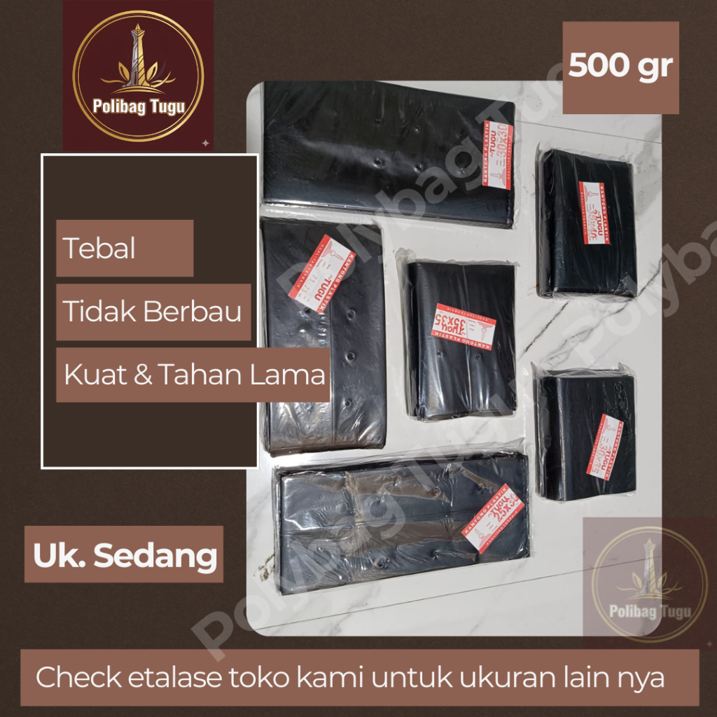 500gr - Polybag Tanaman Tebal Ukuran Sedang Plastik Polybag / Polibag Tanaman Untuk Sayur Terlaris