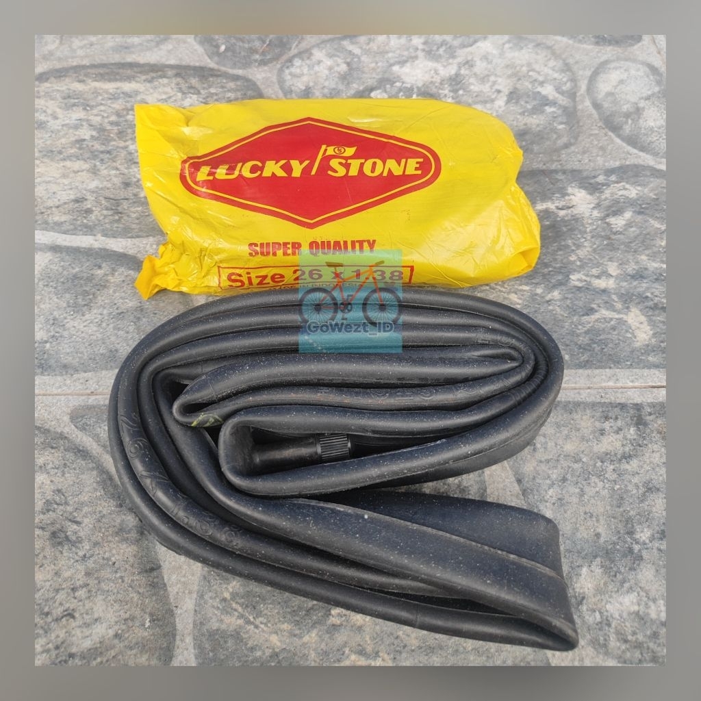 Ban Dalam Sepeda Ukuran 26 x 1.38 Lucky Stone Pentil Motor AV | High Quality