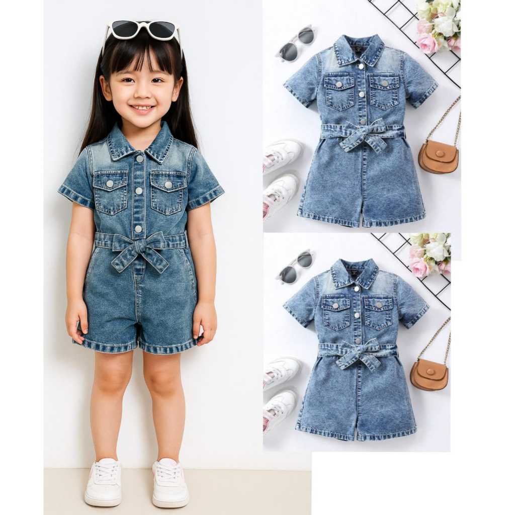 Ibos Kids - Setelan Anak 1-5 tahun  Ella Jeans Jumpsuit