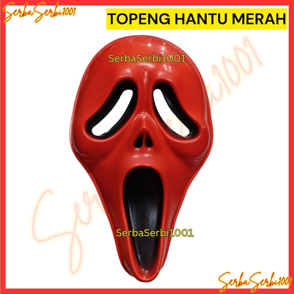 TOPENG HANTU MERAH / TOPENG HALLOWEEN