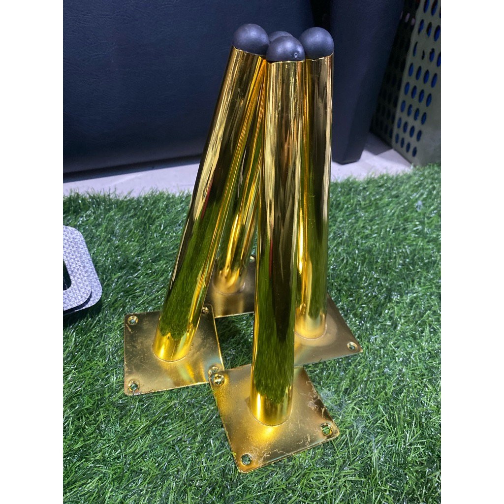 Kaki Sofa Retro Besi Emas / Kaki Kursi Besi Gold / Sofa Leg Besi Model Scania / Kaki SOK - Premium M