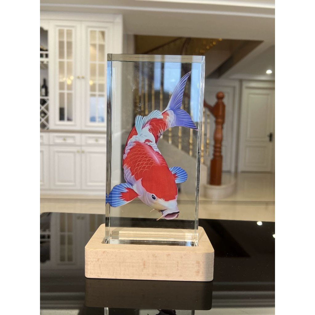 pajangan kristal ikan Koi 10cm x T20cm