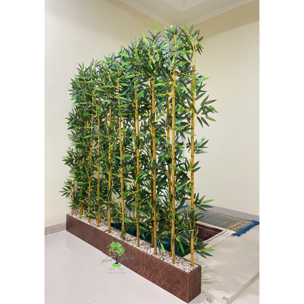 BAMBU PARTISI Tinggi 170cm ~ Bambu Artificial Penyekat Pems Ruangan / Tanaman Hias Dekorasi Rumah /