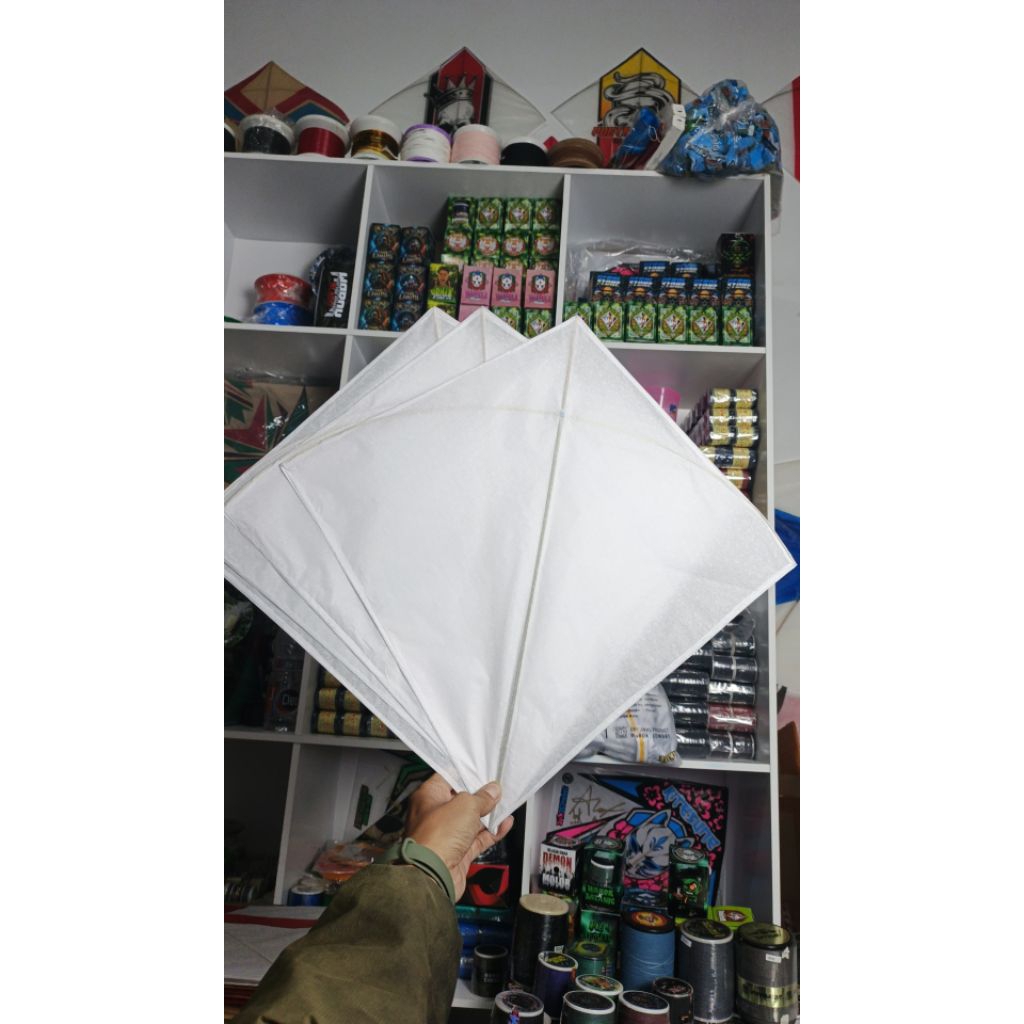 layangan seot polos 57 putih