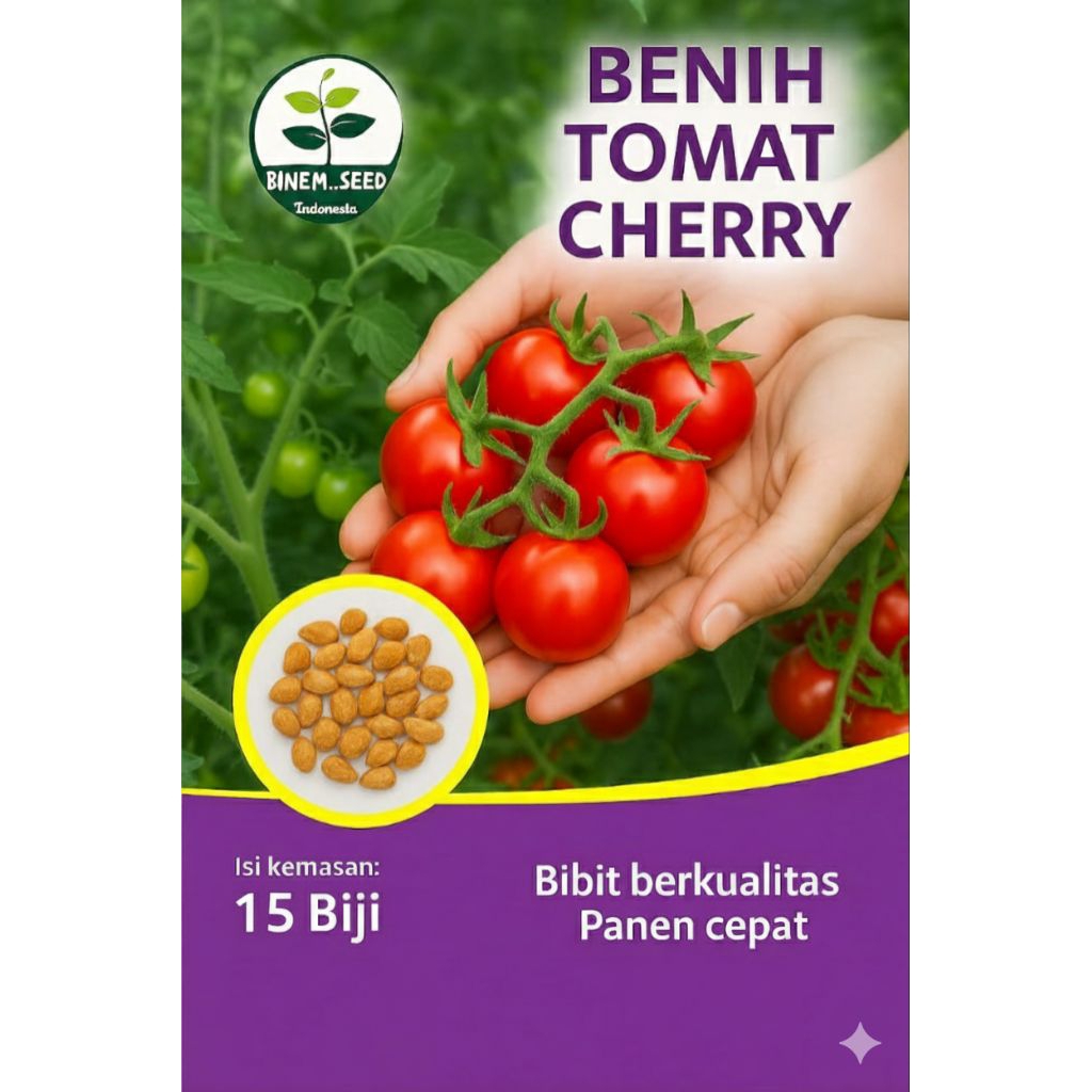 benih tomat mini Cherry kemasan premium