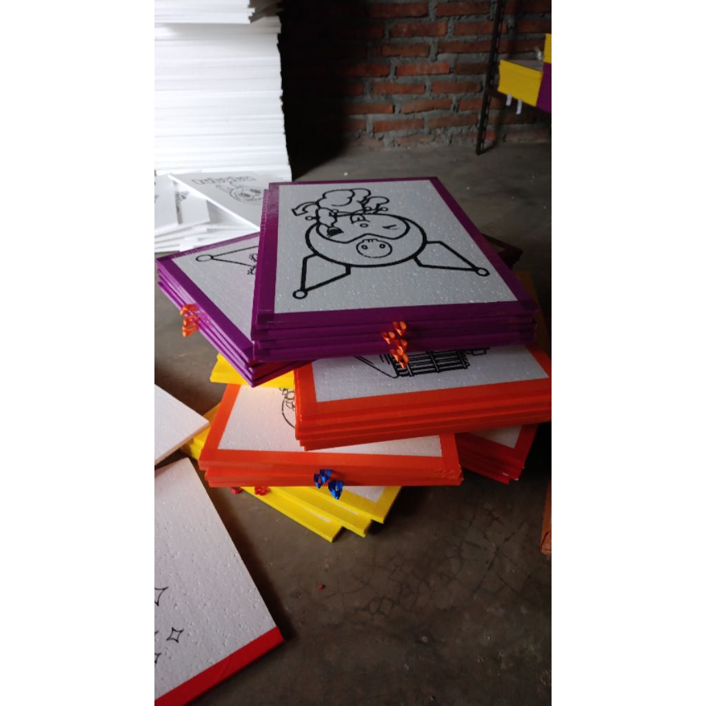 sterofom lukis mewarnai anak 33x50. 2500/pcs
