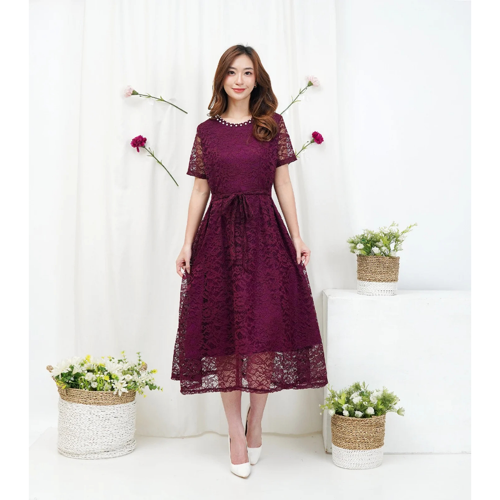 Dress Midi Brukat