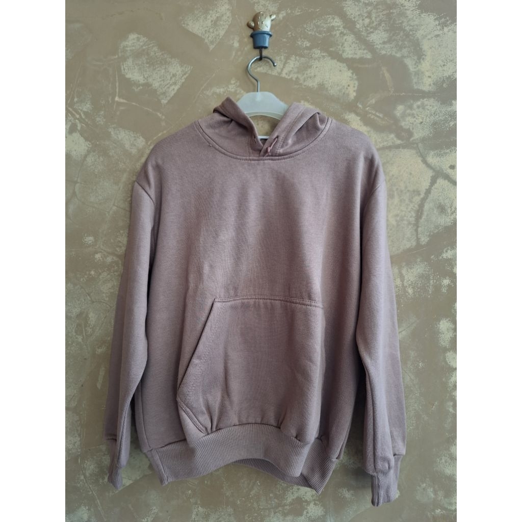 PRELOVED HOODIE SWEATER MOCCA CARDI TUNIK RODEO SWEATER BAHAN TEBAL JUMPER JAKET TOPI TUDUNG JAKET K