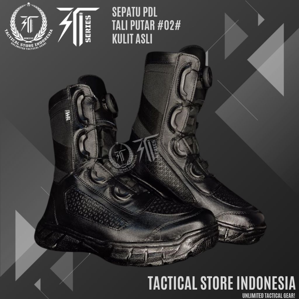 Tactical Store Indonesia ® 100% ORIGINAL KULIT ASLI Sepatu PDL Tali Putar - Sepatu PDL WR 02