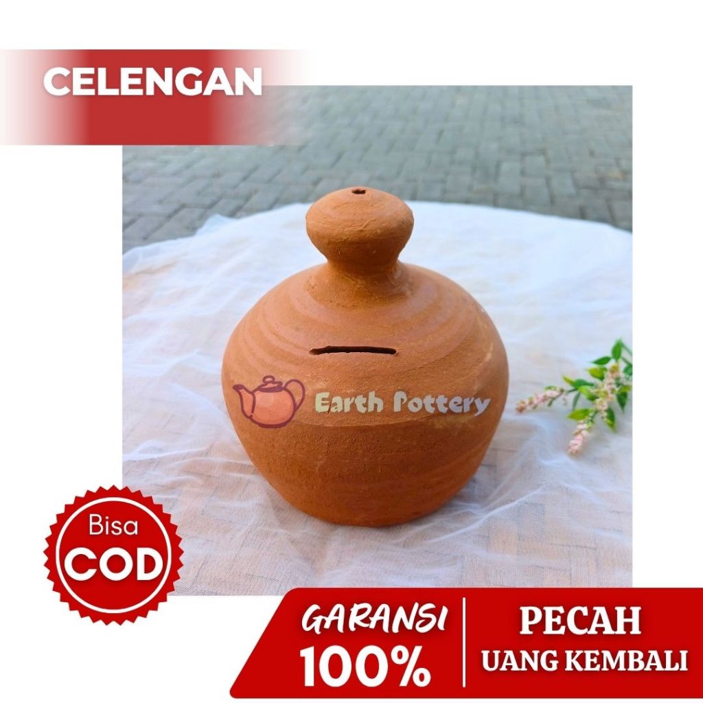 Celengan Tanah Liat/Celengan Mewarnai/Celengan Polos Siap Cat Sendiri