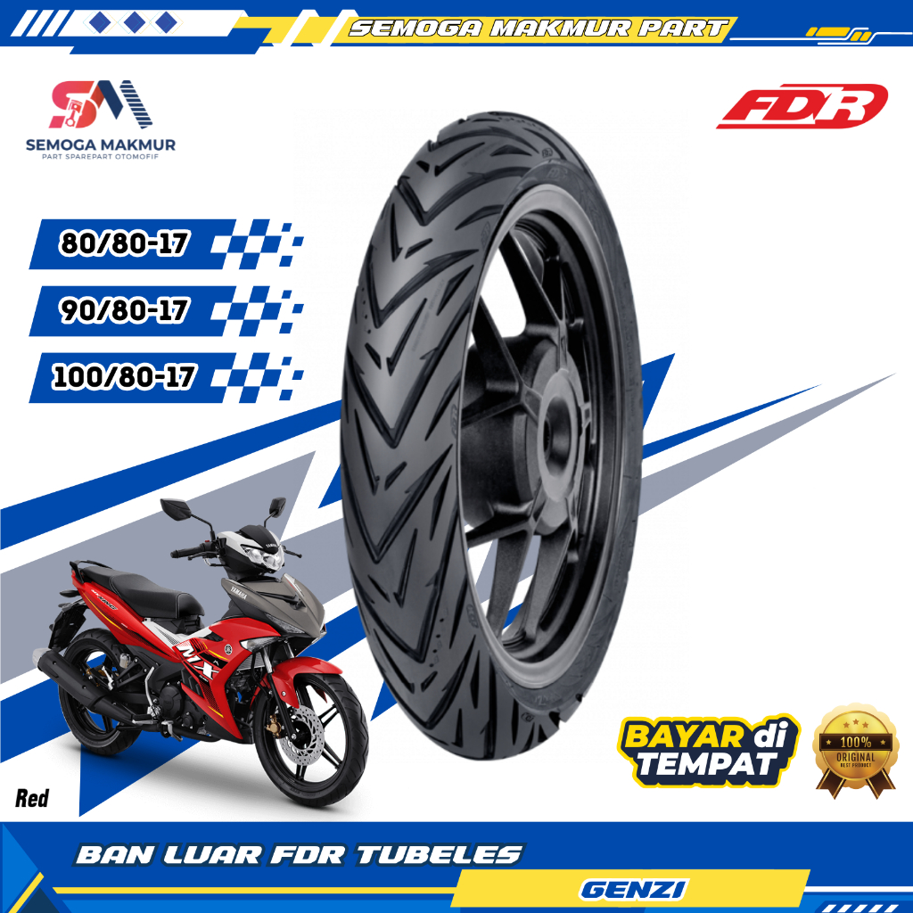 BAN LUAR FDR GENZI TUBLES 80/80-17 90/80-17 100/80-17