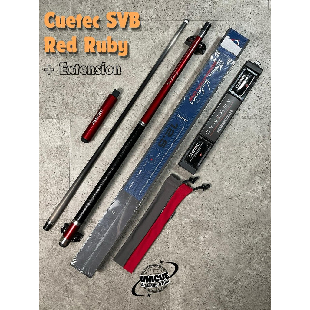 Cuetec SVB Red Ruby 12.5mm + Extension