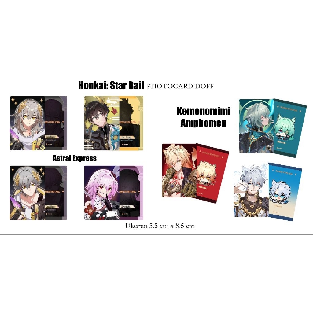 [Slide gambar untuk sample] Fanmerch Photocard Honkai Star Rail HSR Heroes of Saga Amphoreus Phainon