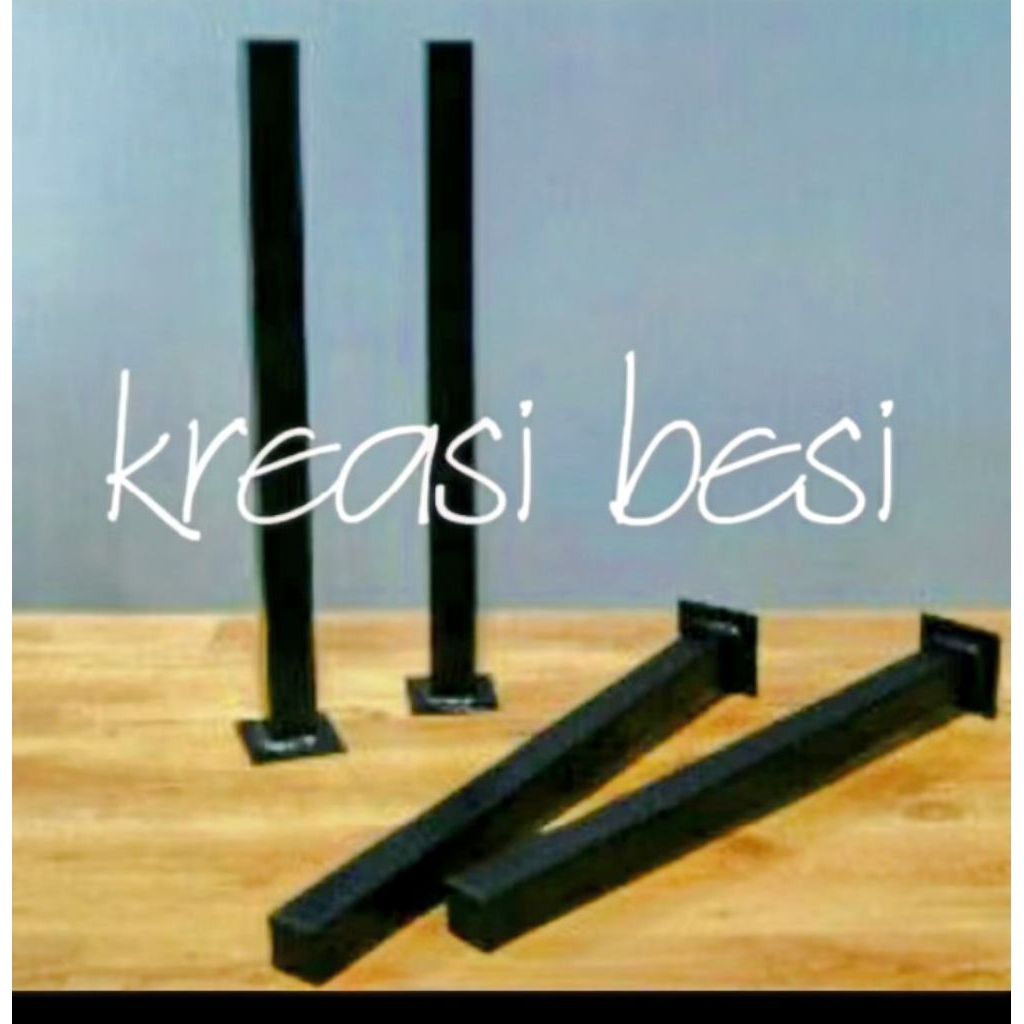 kaki meja holo ukuran 100cm harga 1pcs besi saja