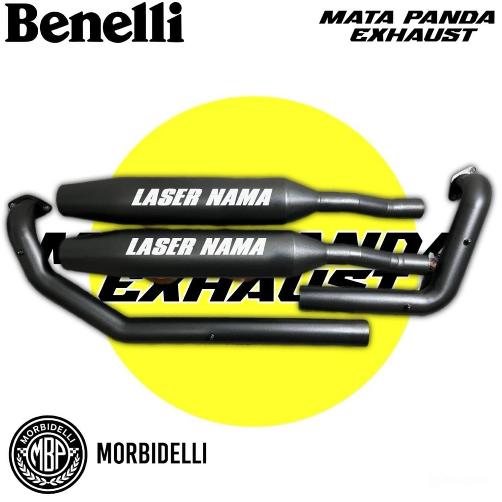 Knalpot Racing Morbidelli V252C Kanan Kiri Tipe S-02 Stainless Stell