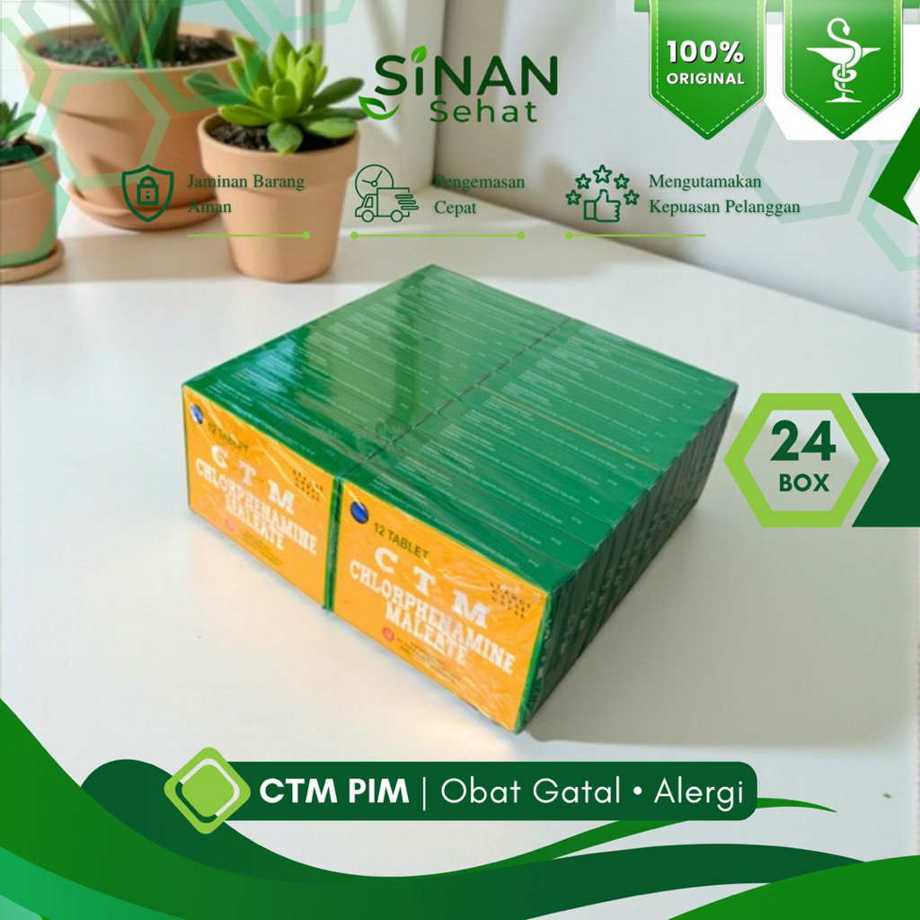 CTM PIM 4mg Per Box isi 24 Strip | CTM Pim Obat Gatal Alergi Biduran