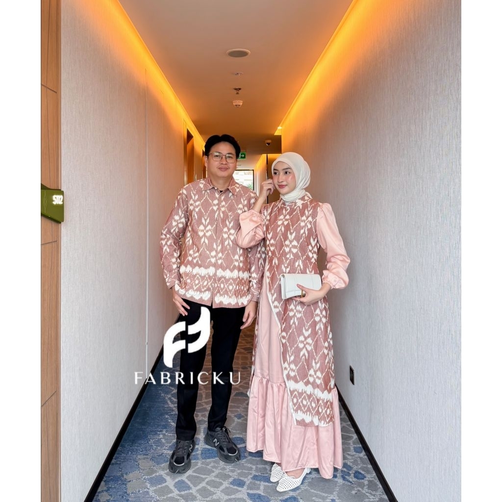 FABRICKU - GHALIA DRESS IVORY - BAJU TENUN COUPLE KONDANGAN