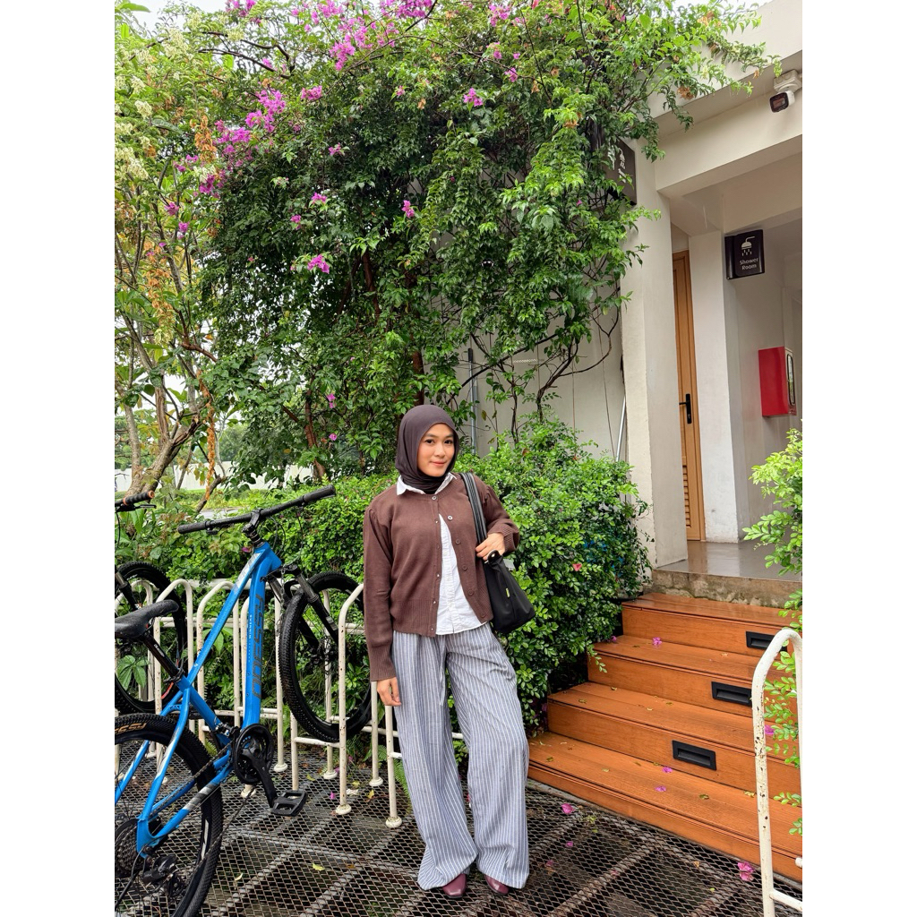 Yora Striped Pants | celana kulot katun | Loose pants | celana kulot wanita