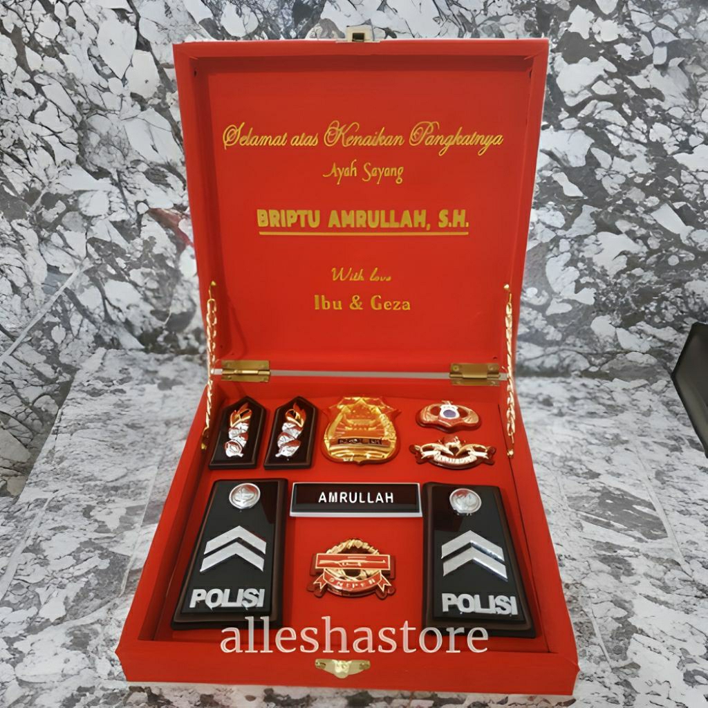 pangkat briptu pdh satu paket custom tulisan