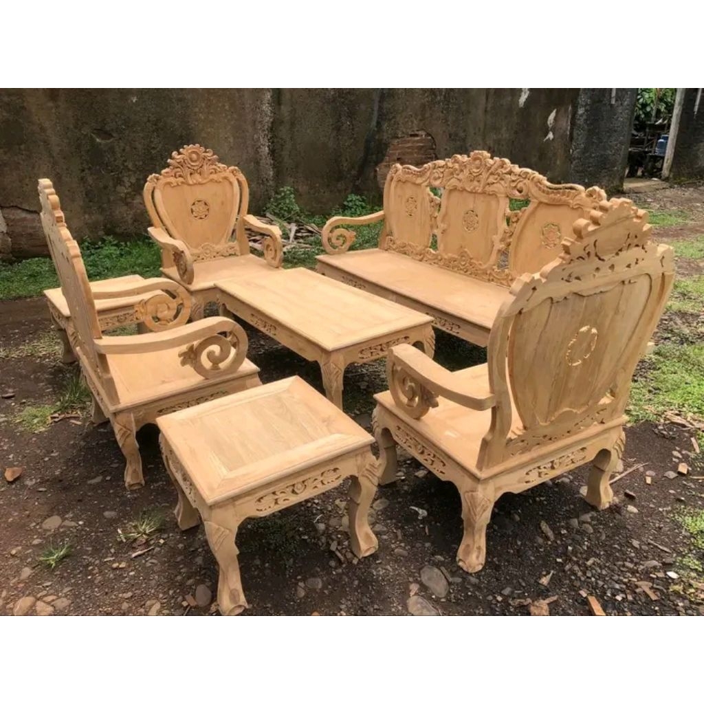 KURSI TAMU HONGKONG JATI (MENTAH TANPA WARNA)