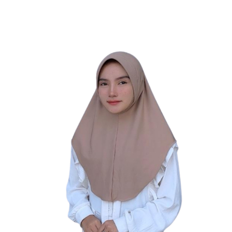 Hijab Bergo Sport Oval Polos Ukuran M  Jersey Premium | Hijab Sport Bergo Oval Jersey Premium