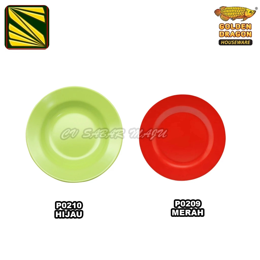 Golden Dragon Piring Makan / Piring Ceper Melamin Melamin Ukuran 9, 10