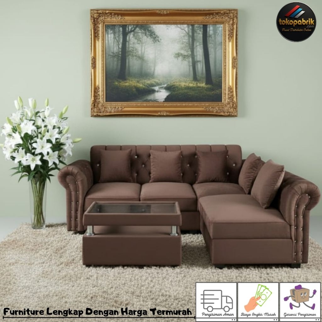 Sofa L Putus Minimalis Sopa Tamu L Sancu Sofa Ruang Tamu Sudut Modern Murah Bandung Cirebon Bogor