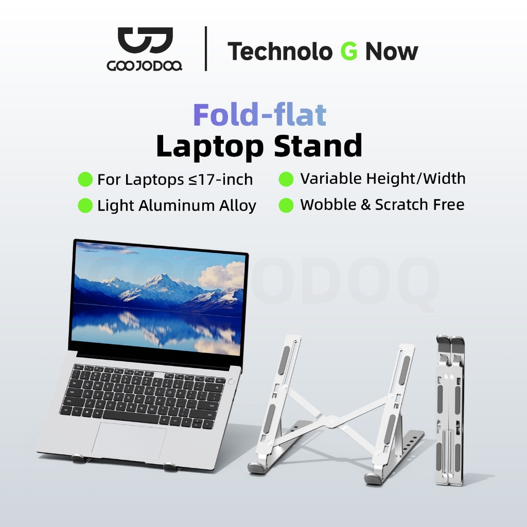 Goojodoq Stand Laptop Lipat Bahan Aluminum Alloy Untuk Macbook Pro