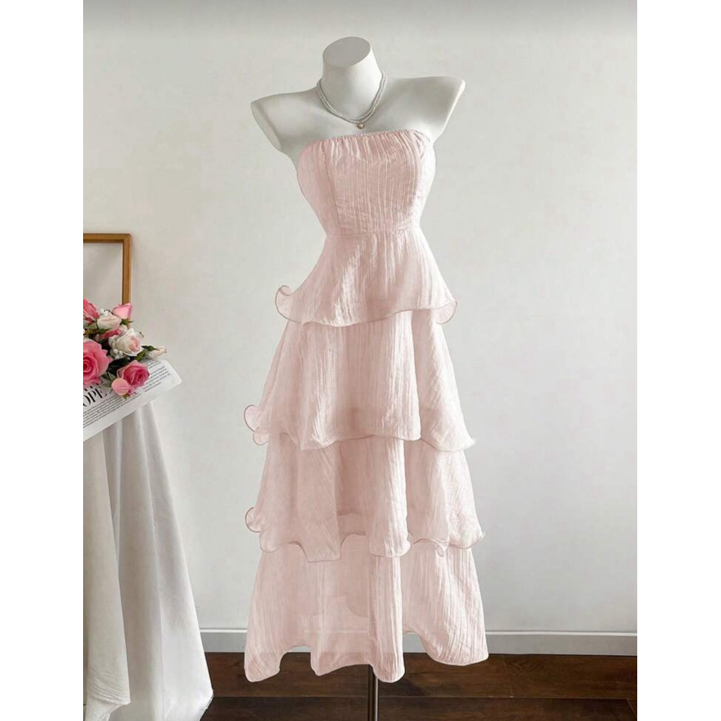 PINK DRESS | DRESS PANTAI | DRESS KOREA