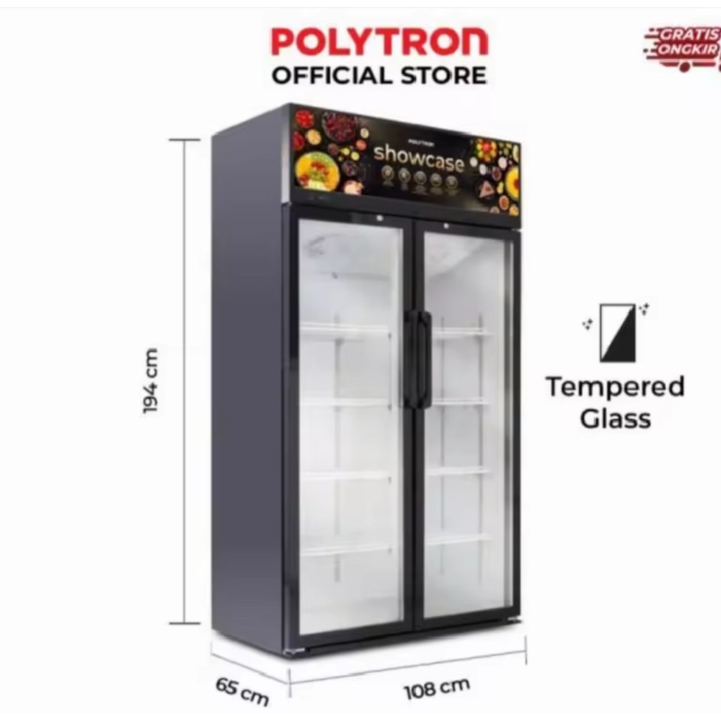 Polytron Showcase 2pintu 590 liter SCN 610