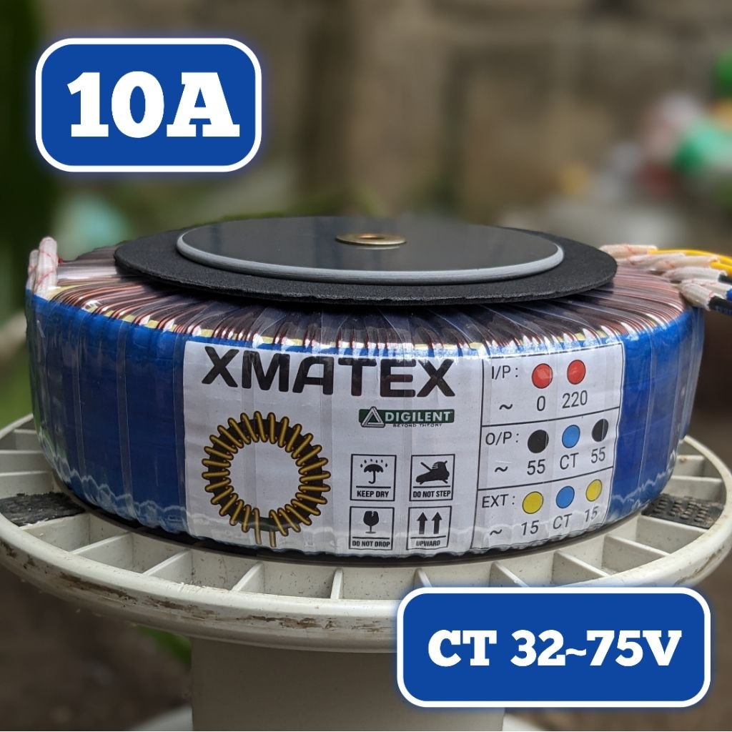 Trafo Donat 10A CT 32V/45V/55V/65V/75V Biru